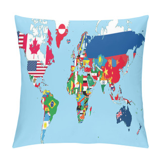 Personality  The World Map Pillow Covers