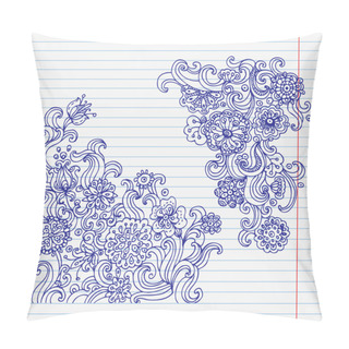 Personality  Hand-drawn Doodle Flower Set Pillow Covers