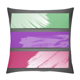 Personality  Paint Brush Banner Colorful Background Pillow Covers