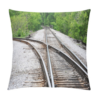 Personality  Railroad Tracks Cross Pillow Covers