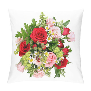 Personality  Bouquet With Various. Roses And Wild Strawberries Pillow Covers