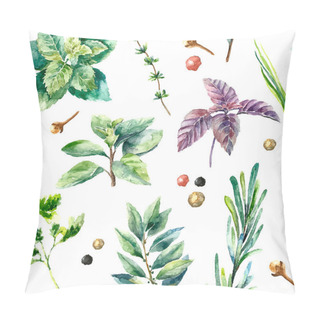 Personality  Watercolor Seamless Pattern Of Fresh Isolated. Pillow Covers
