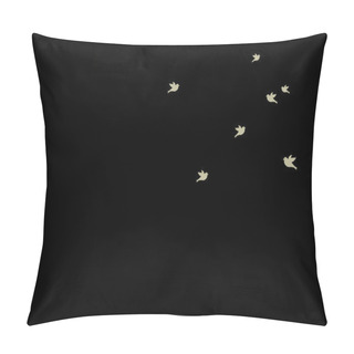 Personality  Cat On A Tree With Birds, Vector Pillow Covers