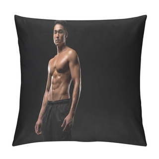 Personality  Shirtless Muscular Asian Man Pillow Covers