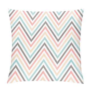 Personality  Watercolor Light Pink, Blue, Gray And Beige Stripes Background, Chevron Pillow Covers