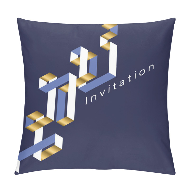 Personality  Gold and sea blue luxury geometric maze pattern.  pillow covers