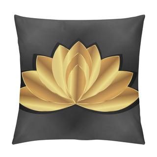 Personality  Gold Lotus Flower Logo Pillow Covers