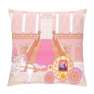 Personality  Fairytale Pink Carriage Pillow Covers
