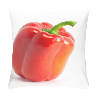 Personality  Red Sweet Pepper Over White Background Pillow Covers