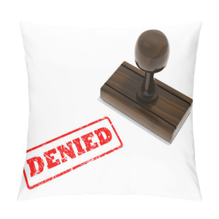 Personality  Denied Stamp Illustration Pillow Covers
