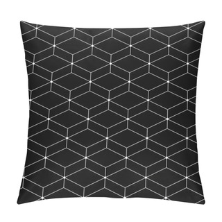 Personality  Seamless Pattern Of Rhombuses. Unusual Lattice. Geometric Backgr Pillow Covers