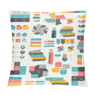 Personality  Collections Of Info Graphics Flat Design Diagrams. Pillow Covers
