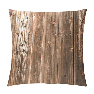 Personality  Brown Weathered Textured  Wooden Planks With Copy Space Pillow Covers
