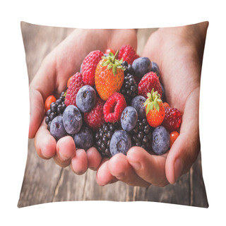 Personality  Berries In Hands Pillow Covers