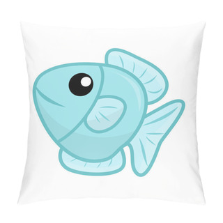 Personality  Fish Isolated Illustration Pillow Covers