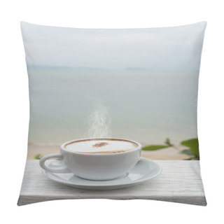 Personality  Coffee Cup On Grunge Terrace Pillow Covers