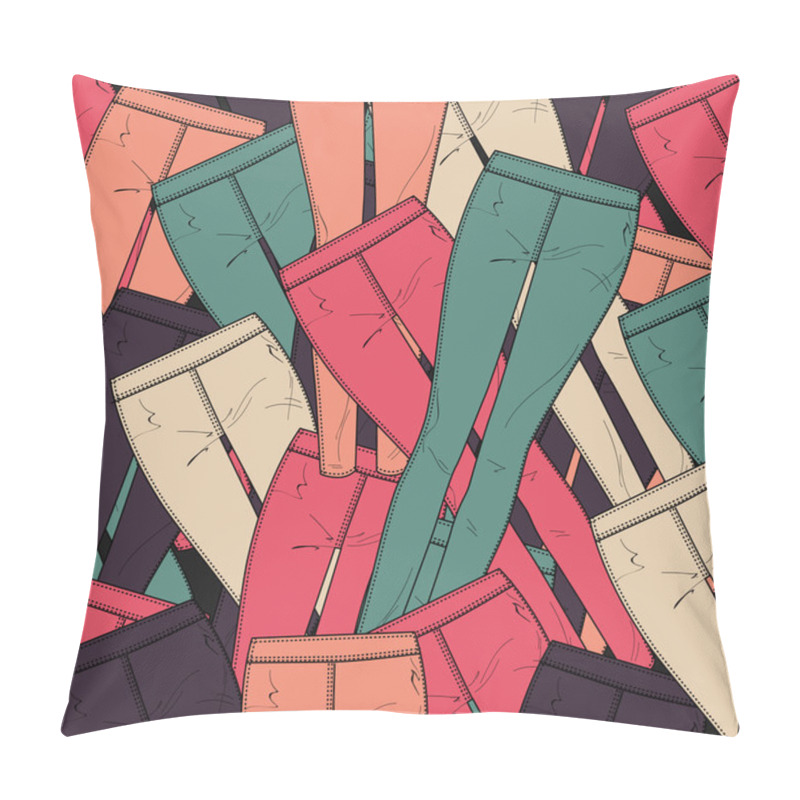 Personality  Vector background with pants. pillow covers