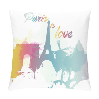 Personality  Paris. Vector Illustration Pillow Covers