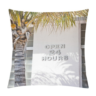 Personality  Sign Open 24 Hours Pillow Covers