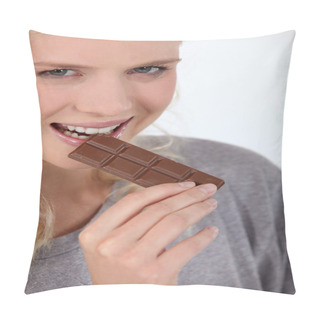 Personality  Woman Eating Chocolate Pillow Covers