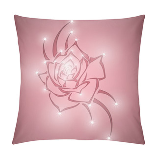 Personality  Vector Abstract Background With Pink Rose Pillow Covers