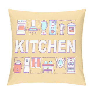 Personality  Kitchen Word Concepts Banner Pillow Covers