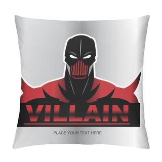 Personality  Great Red Villain Isolated On Metallic Background Pillow Covers