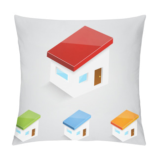 Personality  Set Of Vector House Icons Pillow Covers