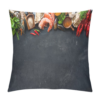 Personality  Shellfish Plate Of Crustacean Seafood Pillow Covers