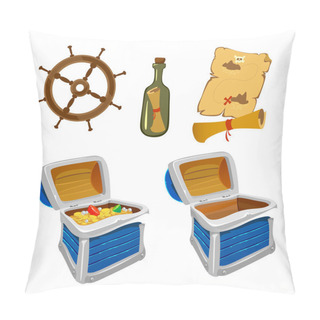 Personality  Set Of Cartoon Pirate Attributes Pillow Covers