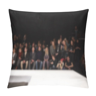 Personality  Blurred Image Of Group Audience At Fashion Show Stage Pillow Covers