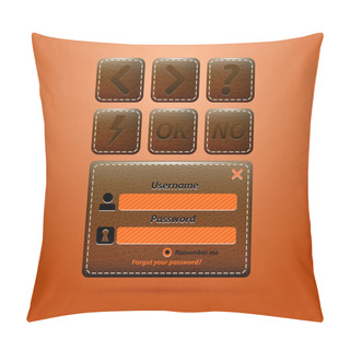 Personality  Leather Web Elements, Vector Illustration Pillow Covers