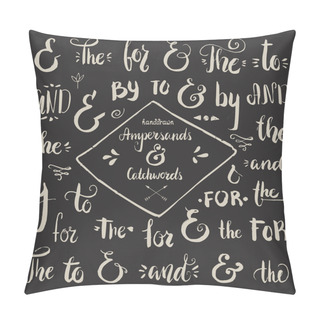 Personality  Retro Set Of Ampersands And Catchwords Pillow Covers