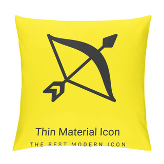 Personality  Bow Minimal Bright Yellow Material Icon Pillow Covers