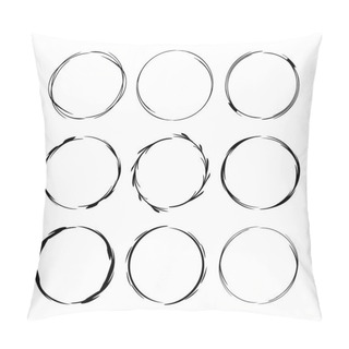 Personality  Set Of Black Empy Grunge Frames.  Vector Illustration.  Pillow Covers