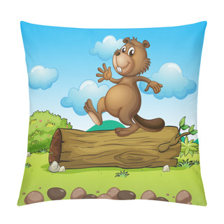 Personality  A Dancing Beaver Pillow Covers