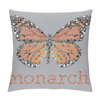 Personality  Monarch Butterfly With Color Blind Effect Pillow Covers