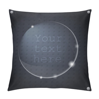 Personality  Vector Illustration Of A Glass Button. Pillow Covers