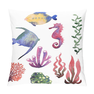 Personality  Different Sea Shells, Corals And Starfish Pillow Covers