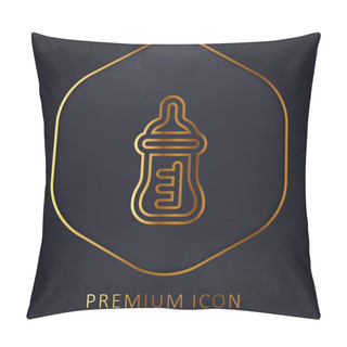 Personality  Baby Bottle Golden Line Premium Logo Or Icon Pillow Covers
