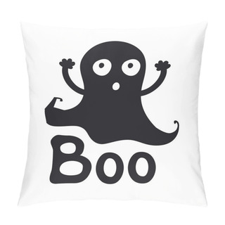 Personality  Boo. Ghost Time. Halloween Theme. Handdrawn Lettering Phrase. Design Element For Halloween. Vector Handwritten Calligraphy Quote. Pillow Covers