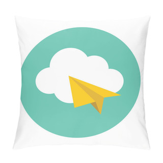 Personality  Paper Plane Colored Vector Illustration Pillow Covers