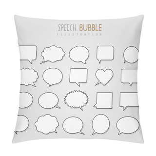 Personality  White Speech Bubble Illustration Set Pillow Covers