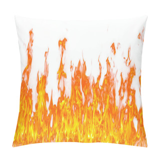 Personality  Fire Flames Isolated On White Background. Pillow Covers