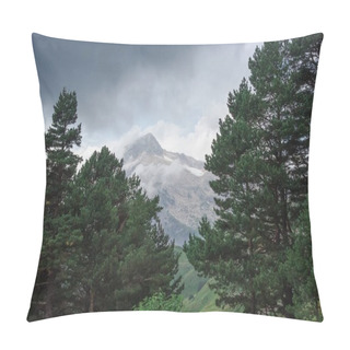 Personality  Beautiful Scenic View On Trees In Mountains, Caucasus, Russia Pillow Covers