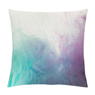 Personality  Abstract Background With Flowing Blue And Purple Paint Pillow Covers