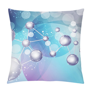 Personality  Vector Abstract Background With Molecules Pillow Covers