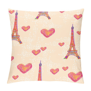 Personality  Paris Eiffel Towers Pattern Pillow Covers