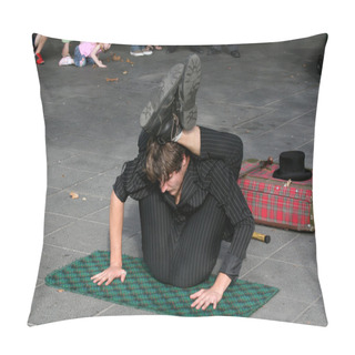 Personality  Street Performer - Southbank, Melbourne, Australia Pillow Covers