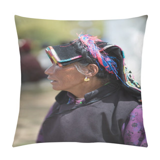Personality  Tibetan Lady Praying At The Palkhor Monastery In Lhasa Pillow Covers